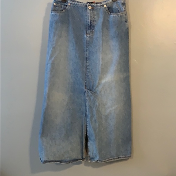 French Cuff Dresses & Skirts - French Cuff long denim skirt size 12